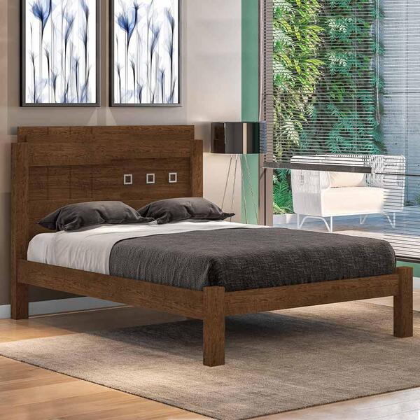 Cama De Mdf Casal Leticia Malbec Framar
