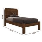 Cama De Mdf Solteiro Com Colchão Leticia Malbec Framar
