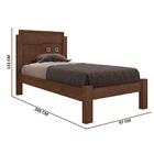 Cama De Mdf Solteiro Leticia Chocolate Framar Com Colchão Pro
