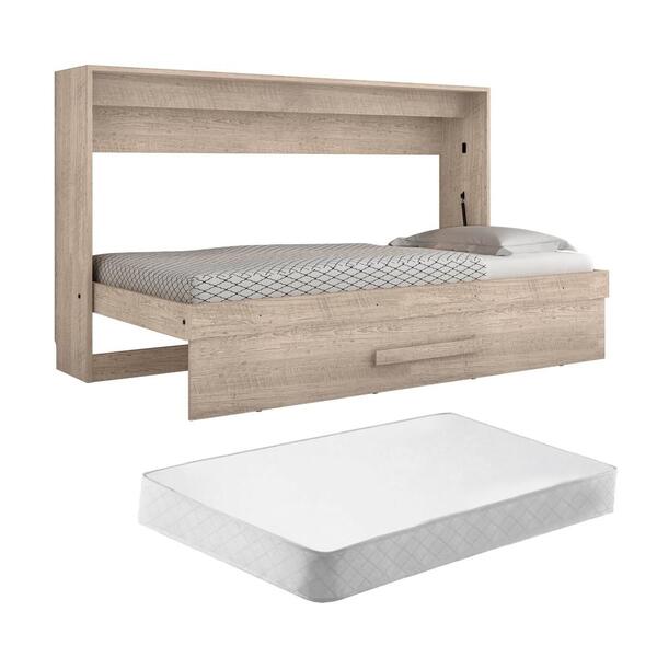 Cama De Parede Solteiro Lucy Amarula Com Colchão