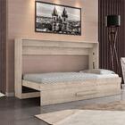 Cama De Parede Solteiro Lucy Amarula Com Colchão
