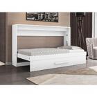 Cama De Parede Solteiro Lucy Branca Com Colchão