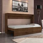 Cama De Parede Solteiro Lucy Malbec Com Colchão