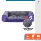 Cama De Pelúcia Macia Para Pets Grande 43x32 Impermeável Roxo