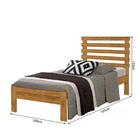 Cama De Solteiro 0.90 Rebeca Imbuia - Atraente Móveis