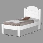Cama De Solteiro 100% Mdf 107x94x195cm Iris Branco
