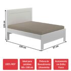 Cama De Solteiro 100% Mdf 485 Branco - Foscarini