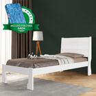 Cama De Solteiro 100% Mdf Branco Delta Fênix Com Colchão Gazin