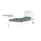 Cama De Solteiro 100% Mdf Munique - Branco Madeirado