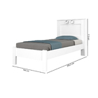 Cama De Solteiro 100% Mdf Munique - Branco Madeirado