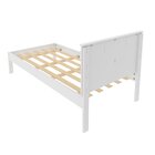 Cama De Solteiro 195x98,6cm Em Mdp Dormitório Branco