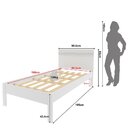 Cama De Solteiro 195x98,6cm Em Mdp Dormitório Branco