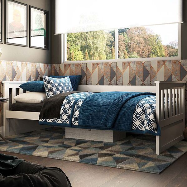 Cama De Solteiro 2100 Madeira Maciça Mission Branco - Arbol