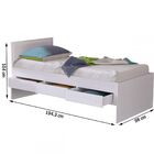 Cama De Solteiro 3 Gavetas 100% Mdf 907 Branco - Foscarini