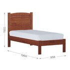 Cama De Solteiro 95,8cm Bronze Finestra Imbuia