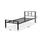 Cama De Solteiro Aço / Ferro Marroart 1,88 X 0,88 - Preto Cor