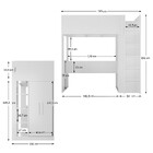 Cama De Solteiro Alta 2 Portas Branco 8297 - Foscarini