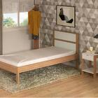 Cama De Solteiro Amendoa/branco Cm8004 - Tecno Mobili