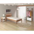 Cama De Solteiro Amendoa/branco Cm8010 - Tecno Mobili