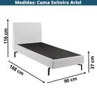 Cama De Solteiro Ariel Daf Para Colchão 88 Cm Com Cabeceira L