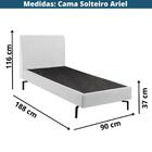 Cama De Solteiro Ariel Daf Para Colchão 88cm com Cabeceira Li