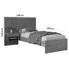 Cama De Solteiro Cardigan Com Mesa De Cabeceira Jacaranda/mad