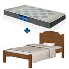 Cama De Solteiro Castanho Basoto Lais Com Colchão Probel D20