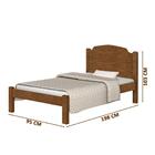 Cama De Solteiro Castanho Basoto Lais Com Colchão Probel D20