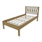 Cama De Solteiro Cm8006 Para Colchão De 88cm Amêndoa/branco