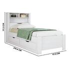 Cama De Solteiro Com 2 Gavetas Branco Invicta Santos Andirá C