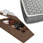 Cama De Solteiro Com Baú Camila Chocolate Framar Com Colchão