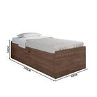 Cama De Solteiro Com Baú Camila Chocolate Framar Com Colchão