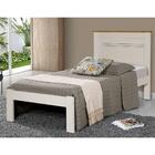 Cama De Solteiro Com Cabeceira Plaza Off White Gran Belo