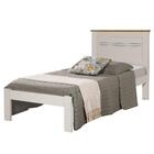 Cama De Solteiro Com Cabeceira Plaza Off White Gran Belo