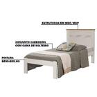 Cama De Solteiro Com Cabeceira Plaza Off White Gran Belo