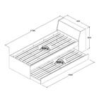 Cama De Solteiro Com Cama Auxiliar Elli Branco