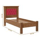 Cama De Solteiro Com Capitone Mega Castanho E Vinho Com Colch