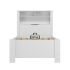 Cama De Solteiro Com Gavetas E Baú Invicta Branco