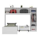 Cama De Solteiro Com Guarda Roupa E Mesa De Cabeceira Retrô D