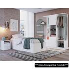 Cama De Solteiro Com Mesa De Cabeceira E Guarda Roupa Tókio A
