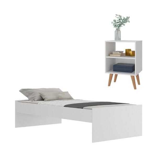 Cama De Solteiro Com Mesa De Cabeceira Retrô Multimóveis Mp41