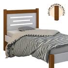 Cama De Solteiro Com Pés Em Madeira Maciça Branco Mel Duda Ca