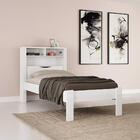 Cama De Solteiro Com Tomada Na Cabeceira Branca Invicta Santo