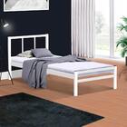 Cama De Solteiro De Ferro 88 Lais Branco Primoart