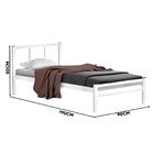 Cama De Solteiro De Ferro 88 Lais Branco Primoart Com Colchão