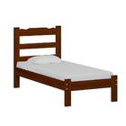 Cama De Solteiro De Madeira Castanho Esmeralda Nemargi