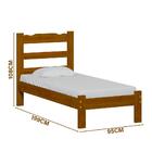 Cama De Solteiro De Madeira Imbuia Esmeralda Nemargi Com Colc