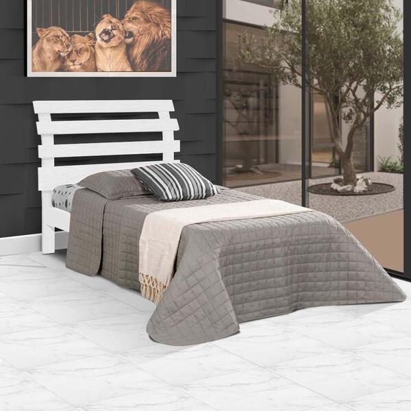 Cama De Solteiro De Madeira Maciça Branca