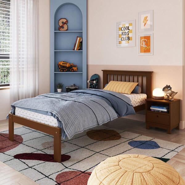 Cama De Solteiro De Madeira Maciça Para Colchão 88x188cm Mult