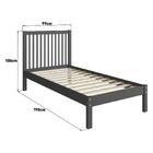 Cama De Solteiro De Madeira Maciça Para Colchão 88x188cm Mult